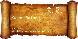 Kutas Roland névjegykártya